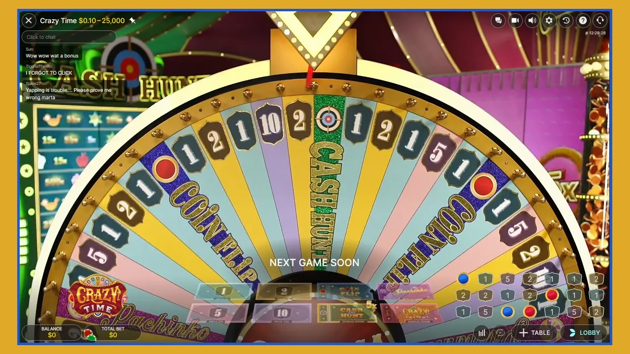 How to start betting in Crazy Time?